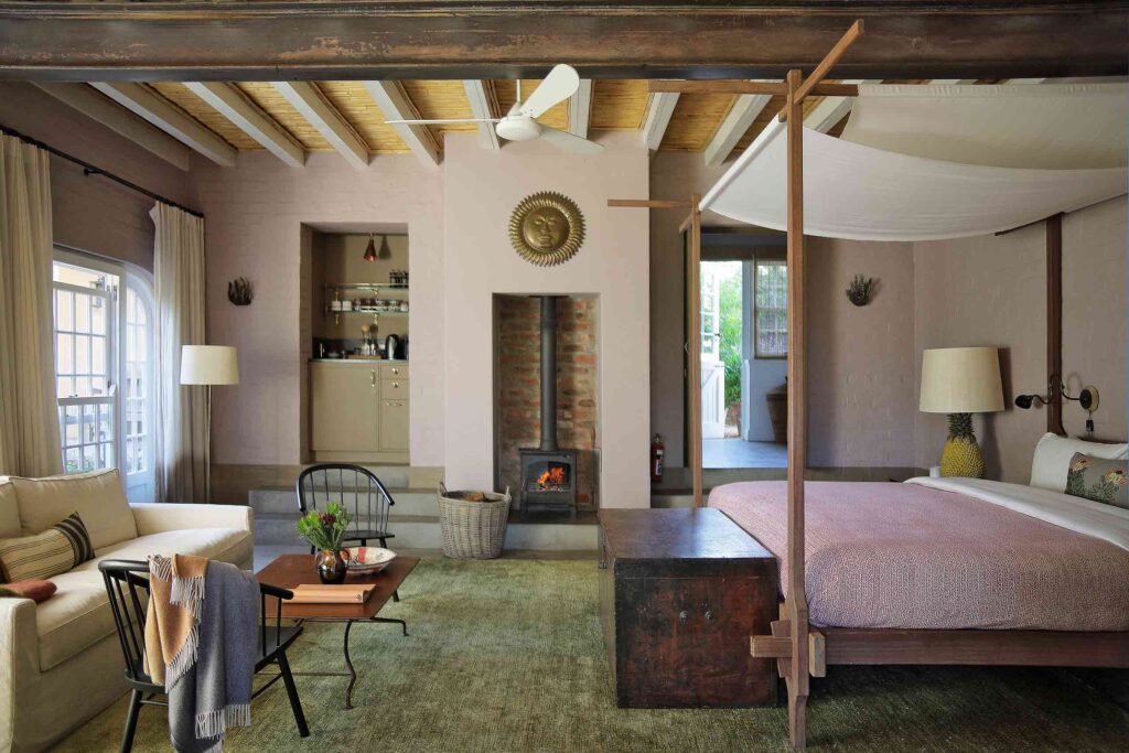 A stylish bedroom at 7 Koppies, Franschhoek, South Africa
