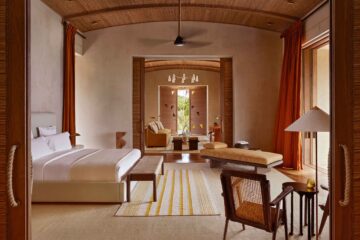 A bedroom at Kisawa Sanctuary, Benguerra Island, Mozambique