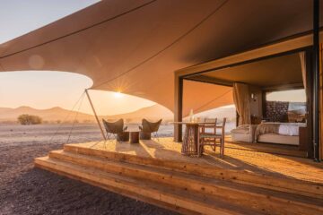 Sunset at Desert Rhino Camp, Damaraland, Namibia