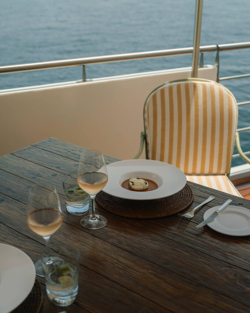 Dominique Crenn cuisine aboard Les Bateaux Belmond