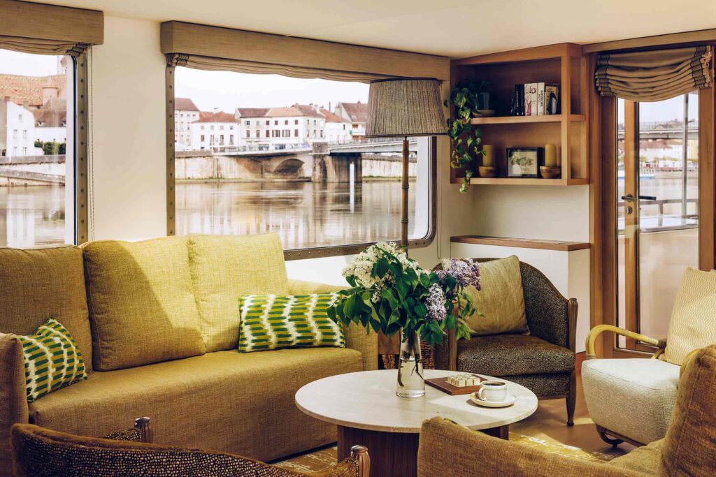 Interiors of Les Bateaux Belmond