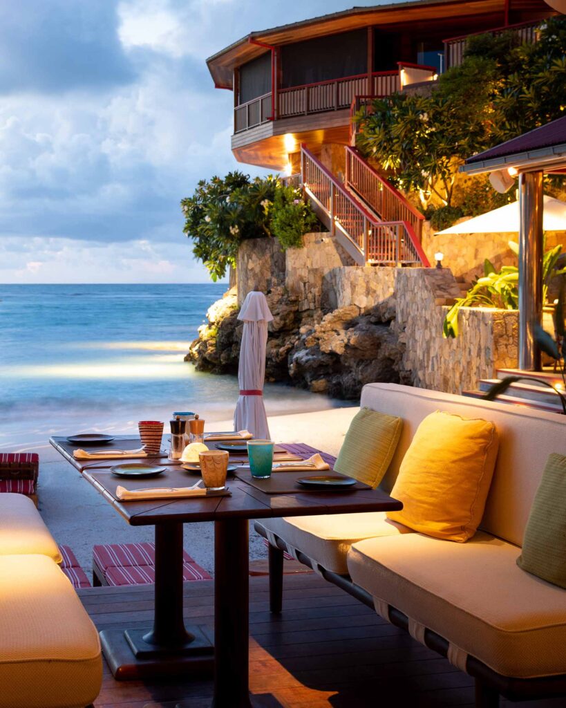 Dinner is served at Eden Rock St Barths, St Barts