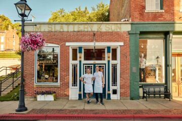 Founders of Galena Bakehouse outside their store in Illinois