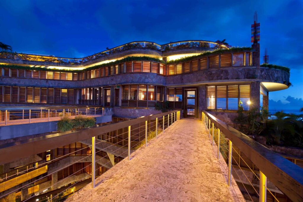Night time at Jade Mountain, Soufriere, St Lucia