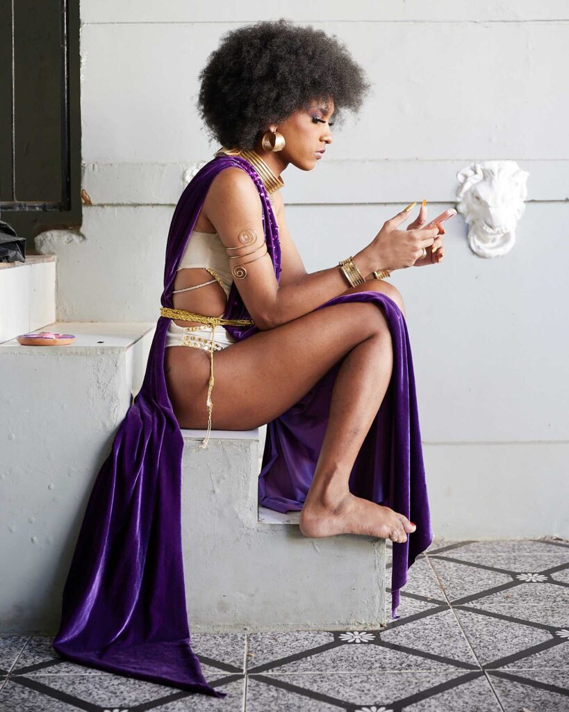 Nola Criola poses for a picture in Salvador, Brazil