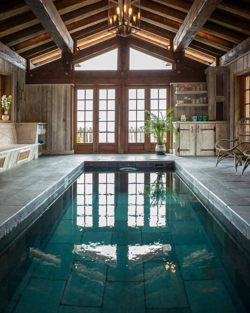 Indoor pool at Eleven Chalet Hibou in Le Miroir, Sainte-Foy-Tarentaise, Savoie, France