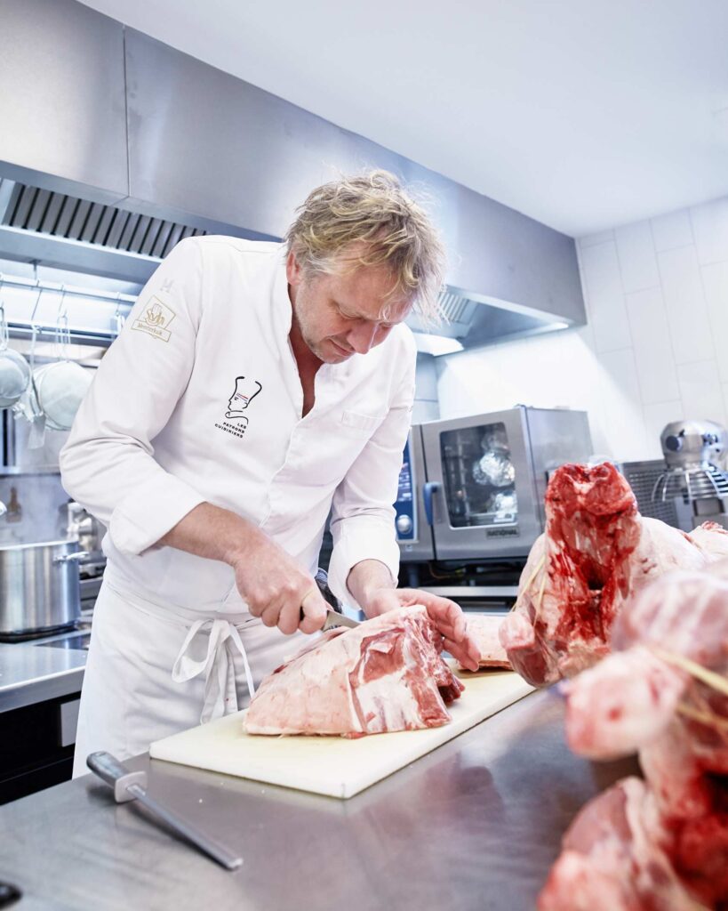 Chef Jef Schuur at work at Bij Jef in the Netherlands, a Relais and Chateaux property