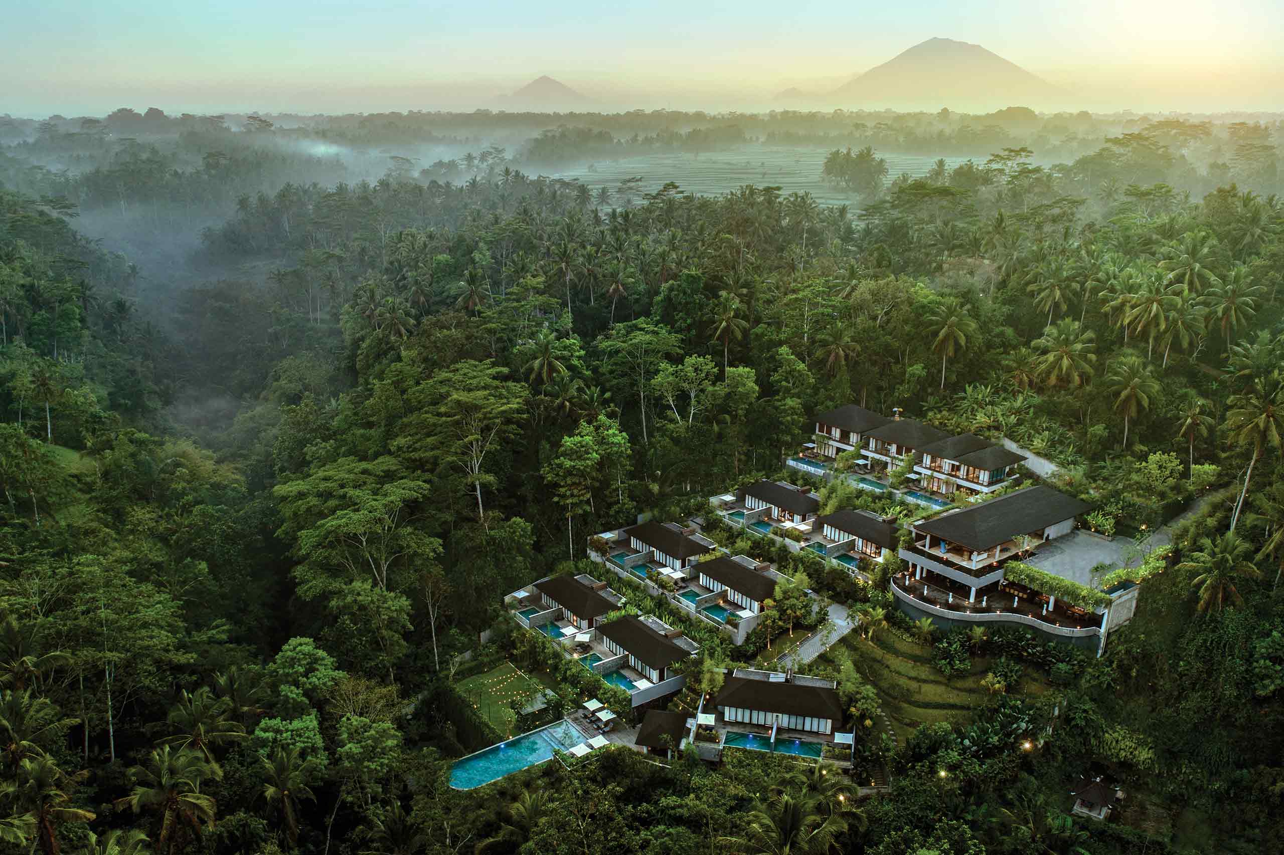 Aerial view of Samsara Ubud, Bali, Indonesia