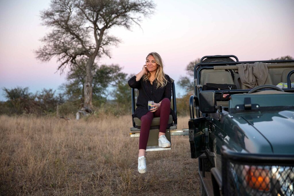 Sophie Morgan on safari