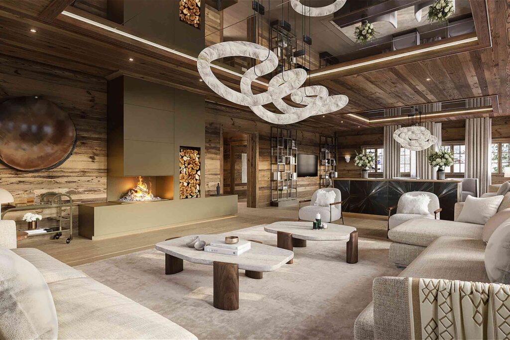 Luxurious, neutral Interiors of Ultima Promenade Gstaad by Ultima Collection